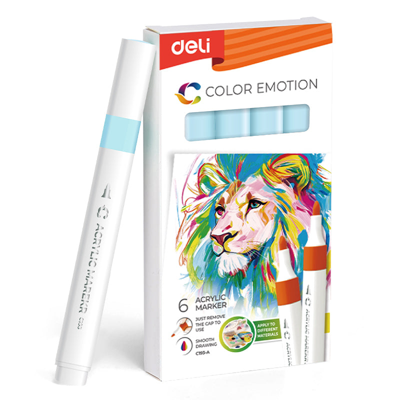 MARKER ACRILIC ALBASTRU DESCHIS COLOR EMOTION DELI MARKER ACRILIC ALBASTRU DESCHIS COLOR EMOTION DELI